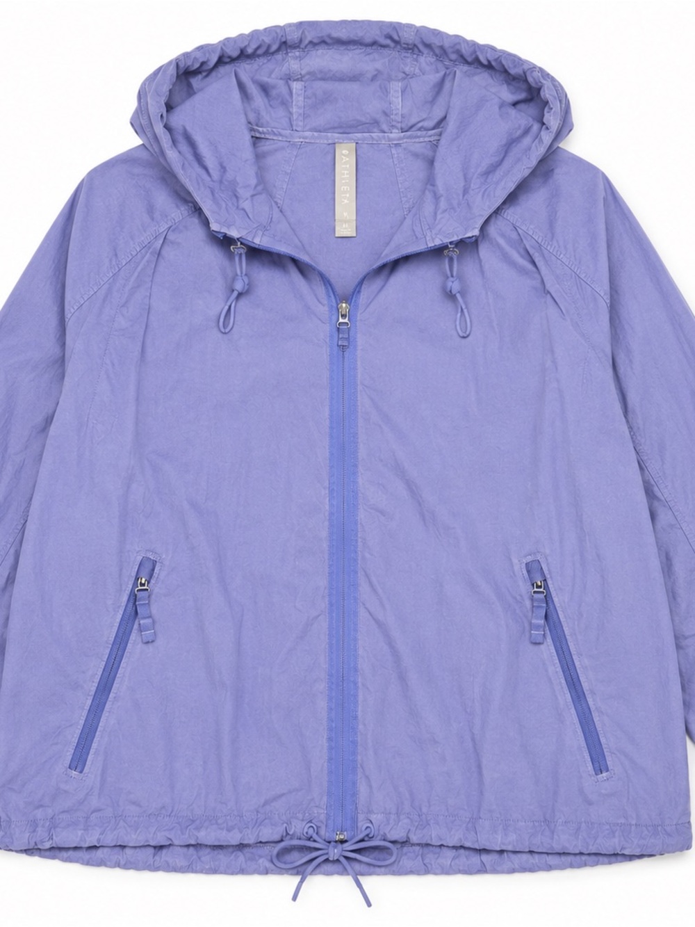 Athleta XL Lavender Lightweight Hooded Nylon Windbreaker Jacket